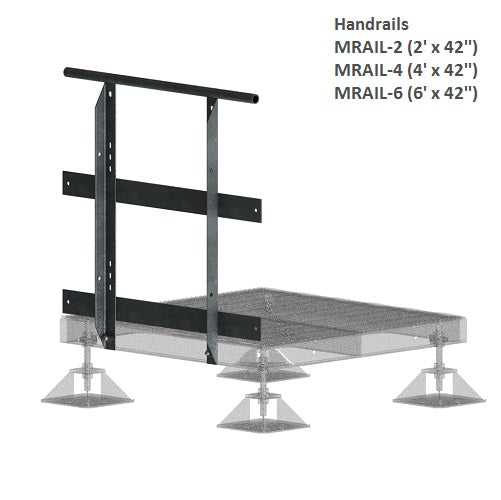 MRAIL-2 Modular Equipment Platform 2' Handrail Section