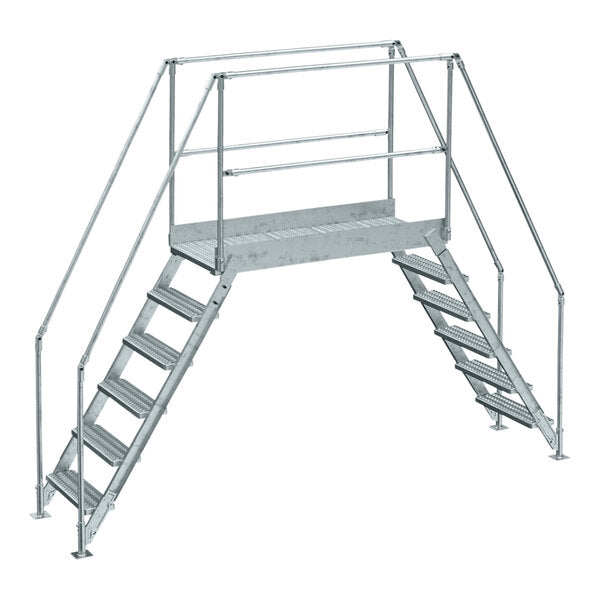 Vestil 23 1/2" x 60" 6-Step Steel Crossover Ladder