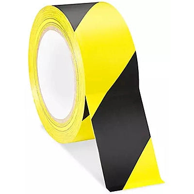 Industrial Vinyl Safety Tape - 2" x 36 yds, Yellow/Black